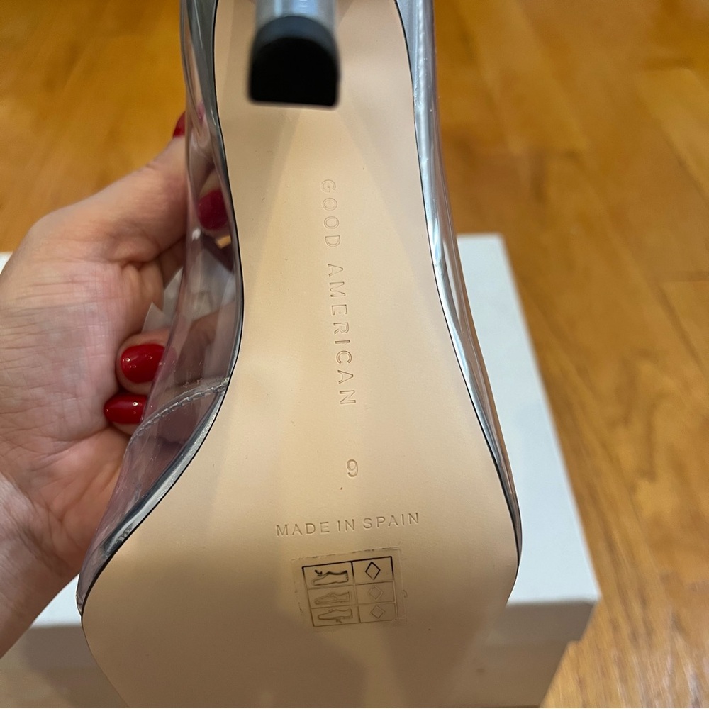 Good American Cinder-F*cking-Rella Glass Pump Shoes Size 9 NWT - Picture 6 of 14